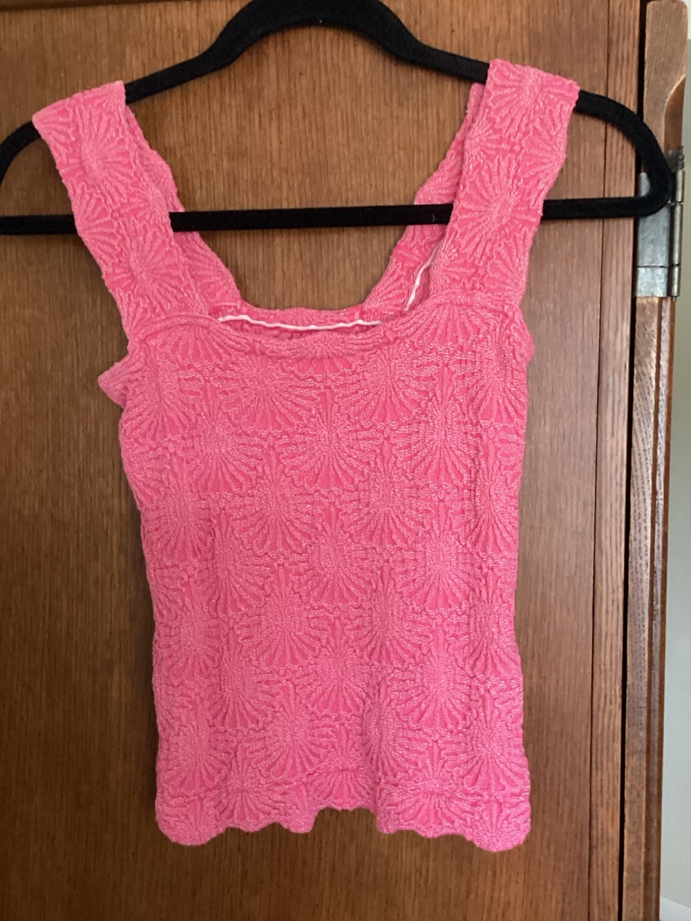Free People Pink Textured Knit Tank